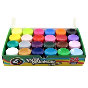 КРАСКИ ДЛЯ ПОСТЕРОВ ASTRA AS 24 цвета по 20 мл.