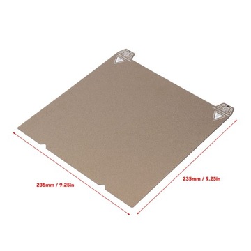 PEI Build Plate Diamond Wzory 235x235 mm z rowkami podwójnymi uszami AP