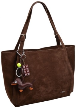 FLORA&CO PARIS TOREBKA damska SHOPPER A4 CASUAL ZAMSZ czekolada