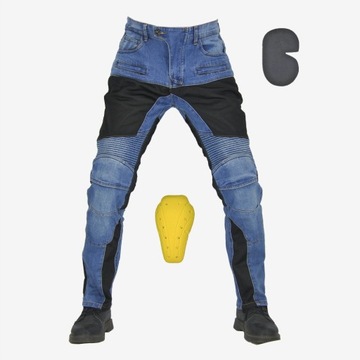 SPODNIE MOTOCYKLOWE BOJÓWKI MĘSKIE JEANSY