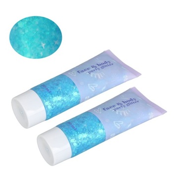 2 шт. гель для тела с блестками, универсальный модный шипучий, легко чистится