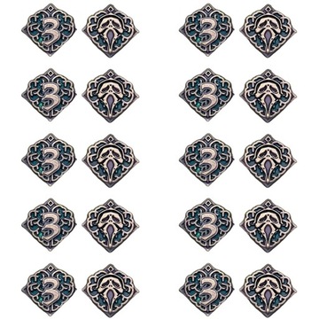 POCZYTALNOŚĆ SANITY 3 ZESTAW 10 METALOWYCH MONET ZAMIENNIK DO ARKHAM HORROR