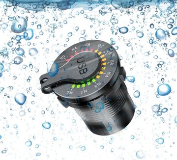 АВТОМОБИЛЬНОЕ ЗАРЯДНОЕ УСТРОЙСТВО USB QC 12 В 24 В ВСТРОЕННЫЙ СВЕТОДИОДНЫЙ ВОЛЬТМЕТР