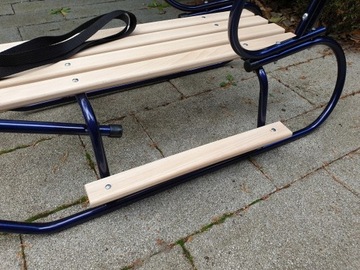 САНКИ LEO + ПУШЕР + МАТРАС ВЫСОКОЙ ТОЛСТОСТИ + РЕМНИ + ПОДНОЖКИ