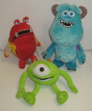 POTWORY I SPÓŁKA - MIKE - SULLEY - BIG RED - 3 MASKOTKI