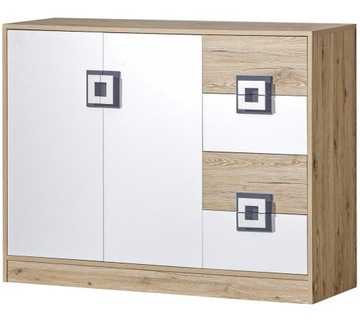 meble komoda 120 dwudrzwiowa z szufladami Nico 08