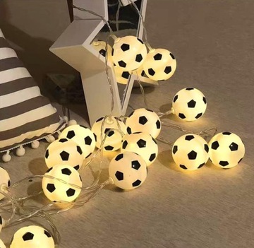 Lampki piłki Duże kule Piłka Nożna 18LED girlanda