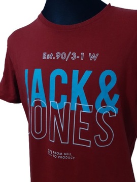 III BLUZKA JACK & JONES XL CZERWONA BAWEŁNA 100%