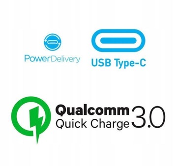 USB-C + 2 разъема USB – БЫСТРАЯ ЗАРЯДКА – PD QC