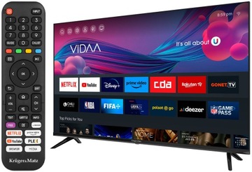 TELEWIZOR KRUGER DVB-T2 FHD 43'' SMART TV VIDAA