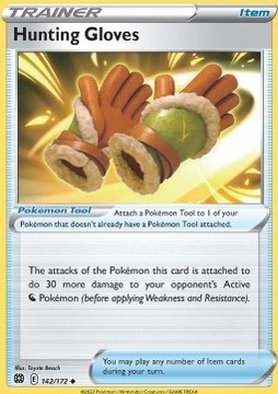 Oryginalna Karta Pokemon Brilliant Stars - Hunting Gloves BRS 142
