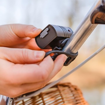 LAMPKA ROWEROWA ZESTAW PRZEDNIA TYLNA LED USB