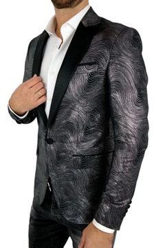 GIOVANNI PERA Marynarka męska DS03 srebrna 64