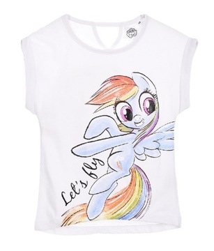 Biały t-shirt dla dziewczynki My Little Pony 98