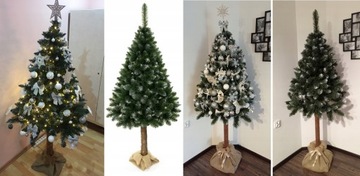 Искусственная ЕЛЬКА ПРЕМИУМ АЛМАЗНАЯ СОСНА на стволе 180см Плотная заснеженная