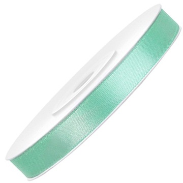 Tasiemka wstążka satynowa miętowa 6 mm 25 m