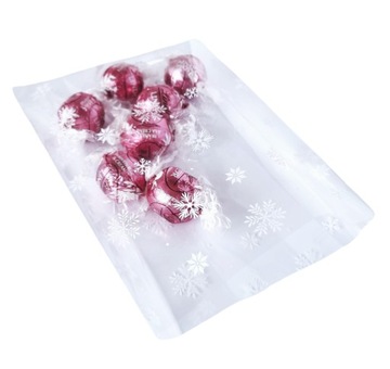 Torebki foliowe woreczki celofan na słodycze ŚWIĄTECZNE GWIAZDKI 15x20 50 s