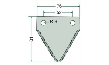 Нож коса 83х76х2,5мм New Holland 84429103