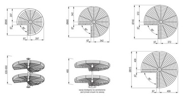 REJS Поворотная полка REJS 3/4 815 хромированный тормоз