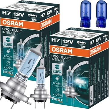 ŻARÓWKI H7 OSRAM COOL BLUE INTENSE NEXT GEN +W5W