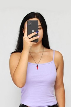 TOP, KOSZULKA NA RAMIĄCZACH DOPASOWANY BAWEŁNA L/XL