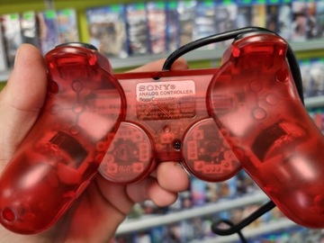 ОРИГИНАЛЬНАЯ КРАСНАЯ ПРОЗРАЧНАЯ ПОДКЛАДКА SONY PS2 DUALSHOCK 2