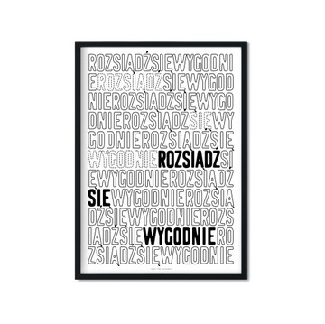 Rozsiądź się Obraz Toaleta Zabawny Plakat 40x50