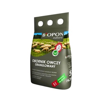 BIOPON OBORNIK OWCZY NAWÓZ NATURALNY 5L GRANULOWANY UPRAWY EKOLOGICZNE