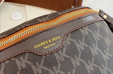 SASZETKA NERKA DAMSKA TOREBKA LISTONOSZKA NA RAMIĘ BRĄZOWA TORBA CROSSBODY