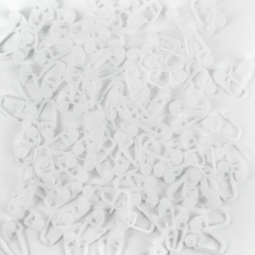 AGRAFKA PLASTIK Z ROLKĄ DO SZYNY PCV BIAŁA 100 SZT