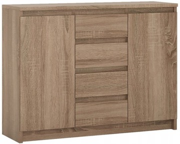 KOMODA SZAFKA WIOLETTA 2D4S 110 CM DĄB TRUFLOWY MAT MAFMEBLE
