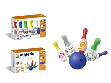 БОУЛИНГ СЕМЕЙНАЯ ИГРА ДЛЯ НАВЫКОВ, ЦВЕТНАЯ, 18 СМ