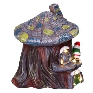 Светодиодный рождественский городок, домик гнома в стволе дерева