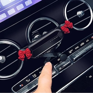 Очаровательный универсальный автомобильный держатель для телефона с бантиком и мультяшным бриллиантом Gravity B GPS-подставка