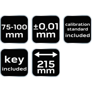 Микрометр нониусный аналоговый микрометр внешний 75-100 мм, НЕО 75-023