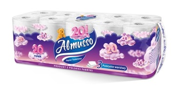 Papier toaletowy ALMUSSO bezzapachowy 20 rolek