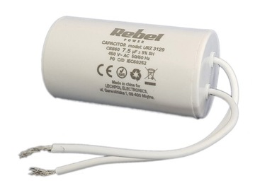 Kondensator rozruchowy 7,5uF 450V CBB60 Rebel