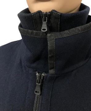 Męska kurtka płaszcz elegancki granatowy zamek stójka logo Calvin Klein XL