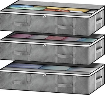 ORGANIZER DO SZAFY TORBA DO PRZECHOWYWANIA UBRAŃ KOŁDRY PUDEŁKA 90L x3