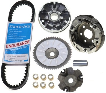 SKUTER 4T SZCZĘKI SPRZĘGŁO WARIATOR PASEK 669