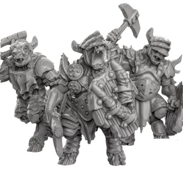 Armoured Beastmen with Hand Weapons and Shields