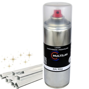Lakier farba w sprayu do aluminium RAL 9002 Połysk