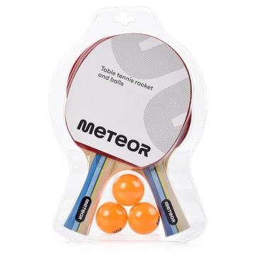 ZESTAW DO TENISA STOŁOWEGO METEOR SIROCCO** 2 rakietki piłeczki zgniecione