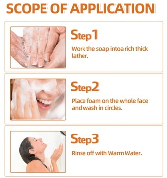 Мыло для лица с куркумой, нежное очищение, уменьшение прыщей.