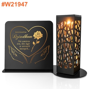 Солнечная светодиодная свеча с персонализацией на могилу Матери, Папы, Бабушки, Дедушки, МЕТАЛЛ.