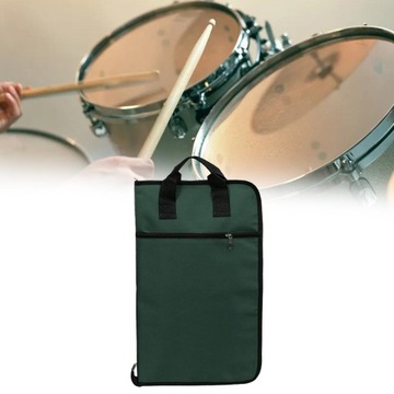 Сумка для барабанных палочек Прочный держатель палочек для молоткового барабана Зеленый барабанный набор
