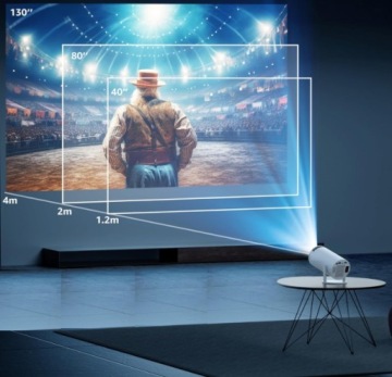 МИНИ ДВИЖУЩИЙСЯ ПРОЕКТОР FULL HD РЕЖИССЕР +SMART TV Android SPEAKER