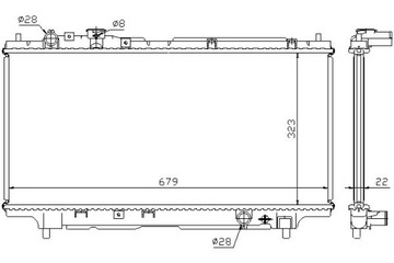 РАДИАТОР ДВИГАТЕЛЯ NISSENS MAZDA 323 94- 1.3 I 16V