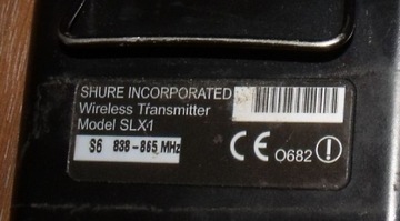 Микропорт Shure SLX1 и приемник SLX4