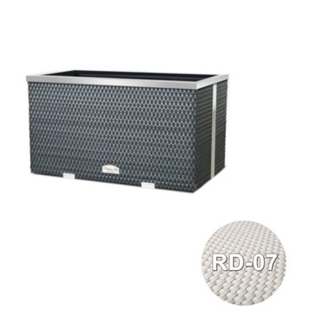 Doniczka technorattan 70x38x40 cm Biały